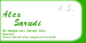 alex sarudi business card